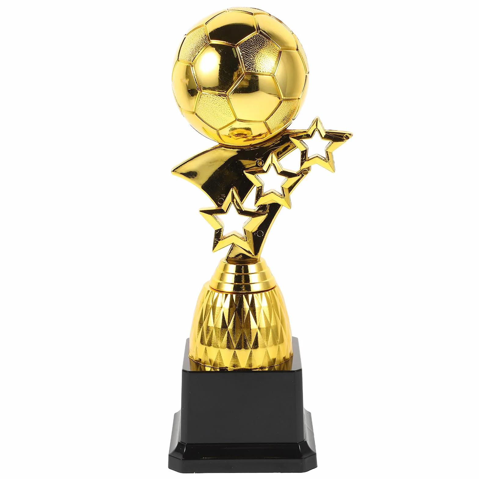 Toyvian Trophée Football Coupe du Monde Ballon Doré Récompense Vainqueur 9,04 x 2,95 x 2,95 Pouces