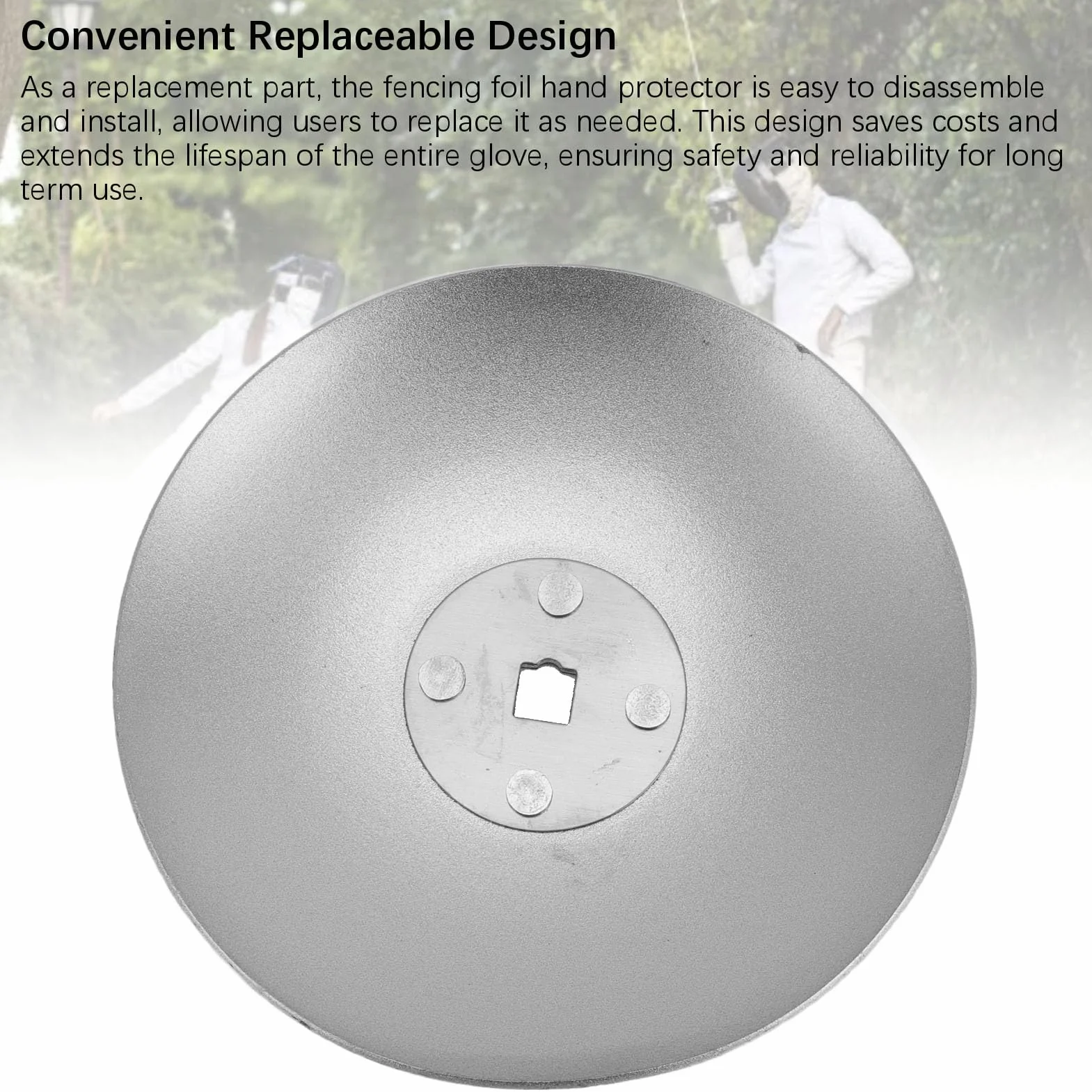 HERCHR Garde-Main d'escrime 2 pièces, Plaque de Protection en Acier Inoxydable pour Sabre et Épée