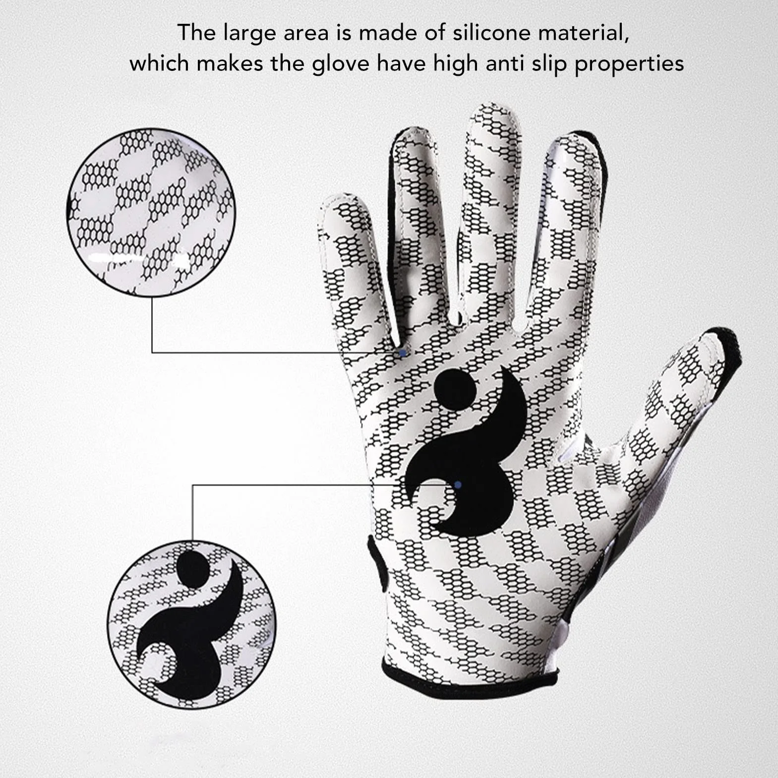Gants De Football Antidérapants pour Hommes Jeunes Accessoires De Football