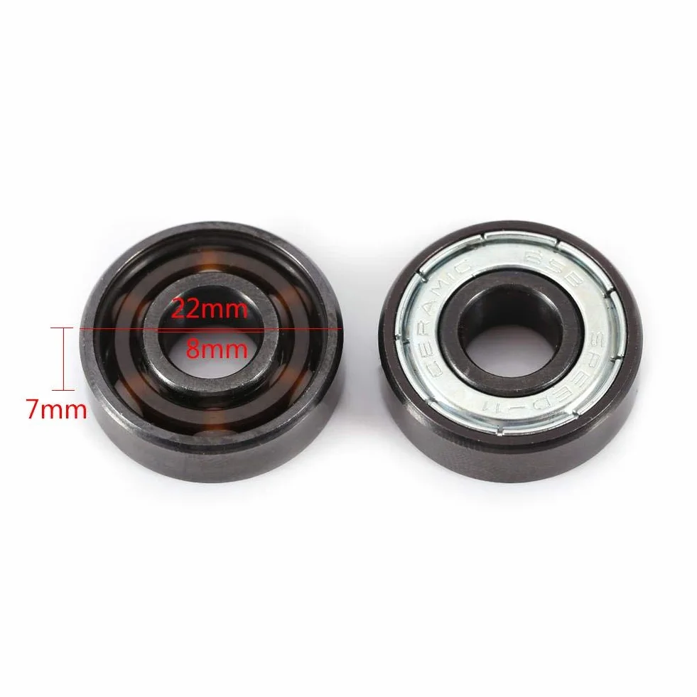 Inline Skate Roulements 608 Céramique Bouclier Simple Côté 16pcs