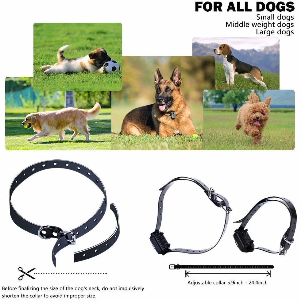 Collier de Dressage pour Chien avec Bip Vibration Choc, étanche Rechargeable, télécommande 800 mètres