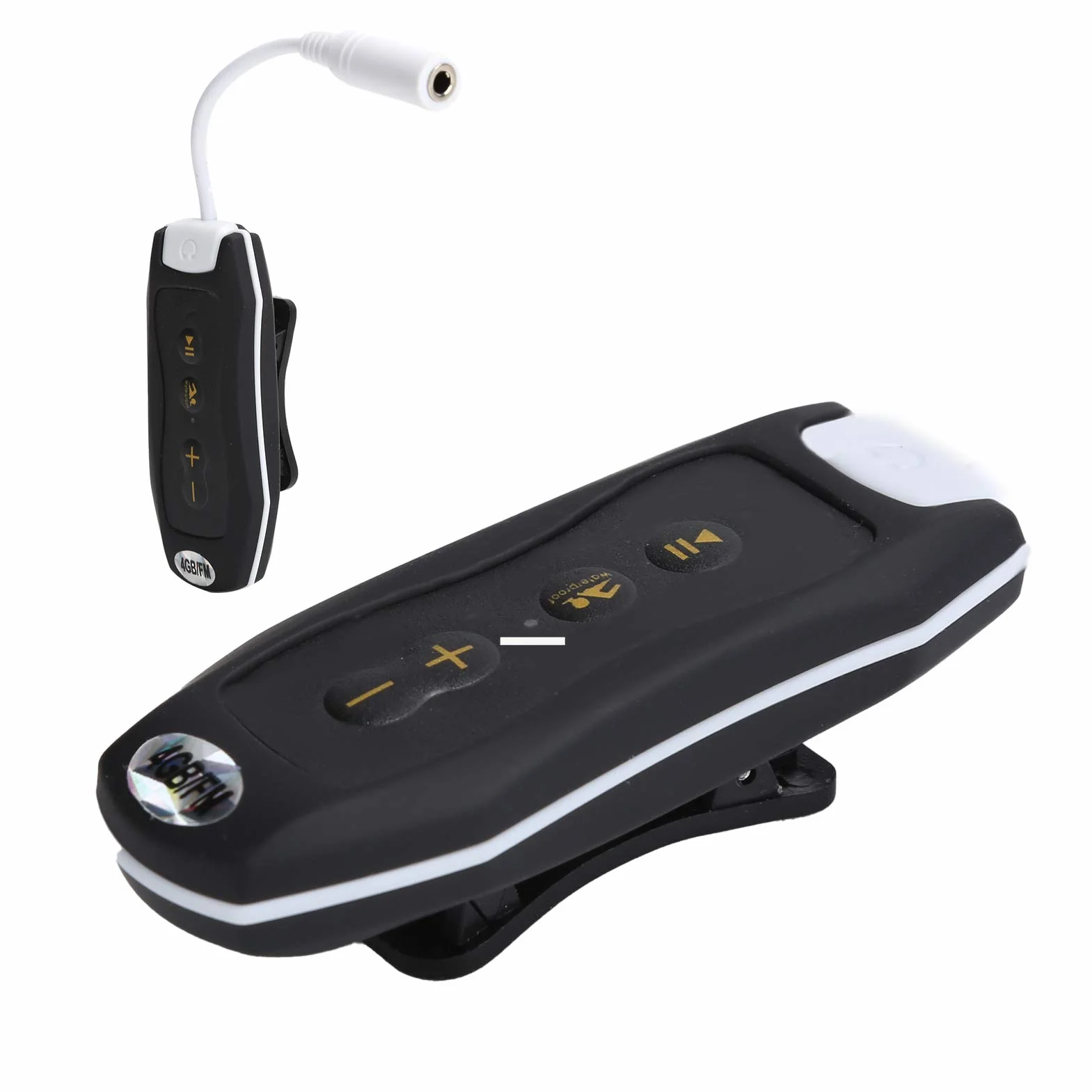 KIMISS Lecteur MP3 Sport IPX8 4 Go Radio FM Clip Écouteurs Natation