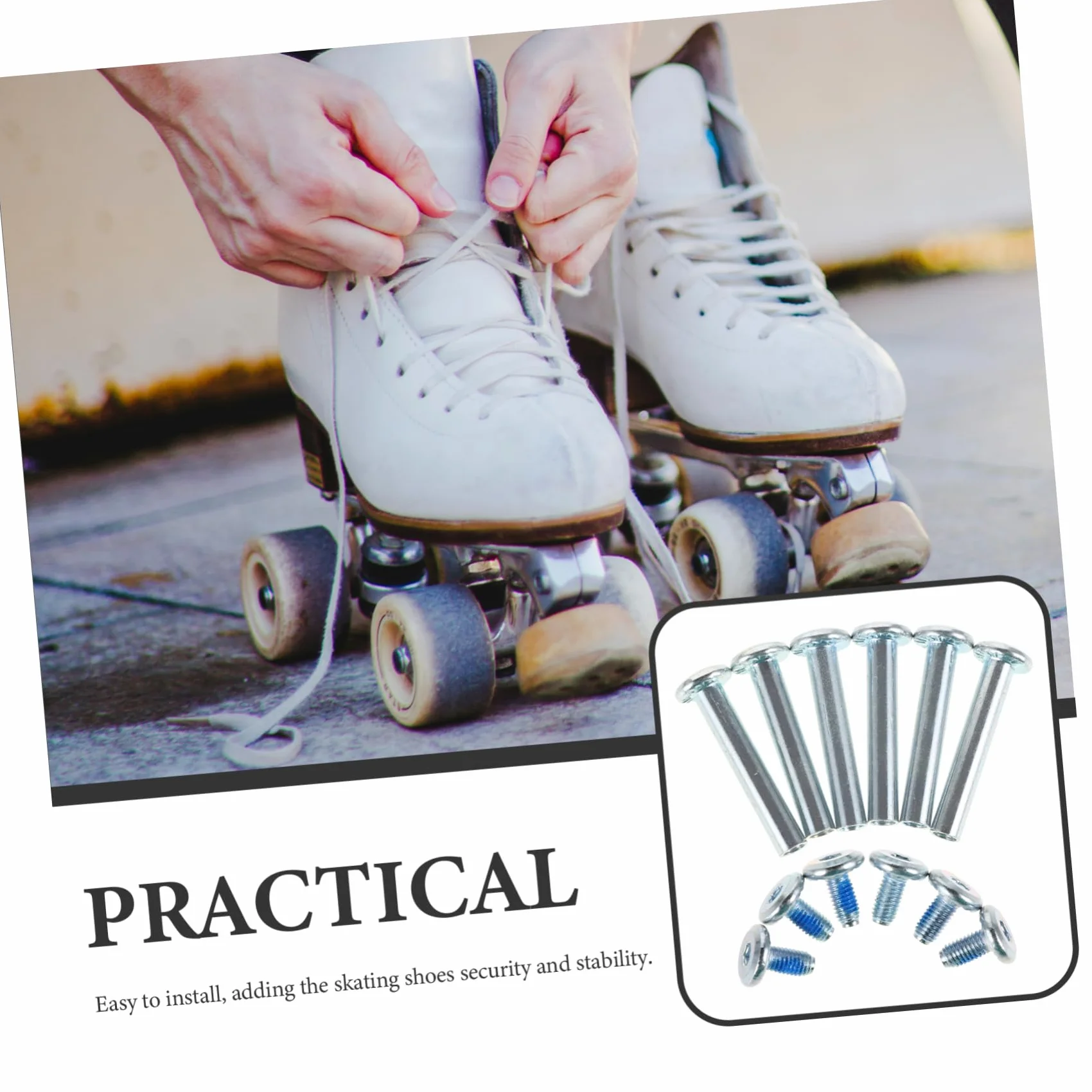 HANABASS Vis pour Pièces de Patin en Acier Inoxydable 20pcs, Vis D'essieu de Patin à Roulettes