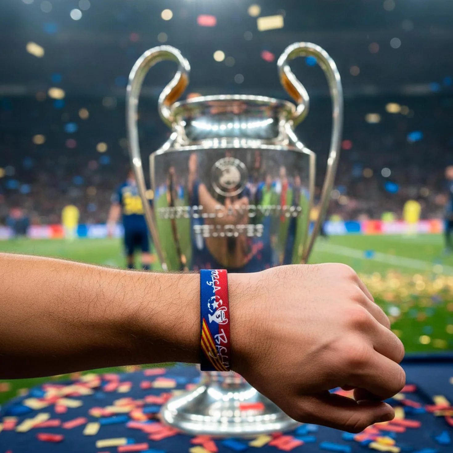 BDM Barcelone Football Bracelet Tressage Hilo Hommes Femmes Fans