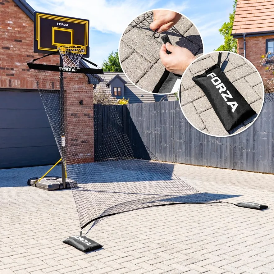 FORZA Filet de Retour de Basketball Solo Portable pour Entraînement de Tir – Durable Résistant aux Intempéries avec Sac de Transport