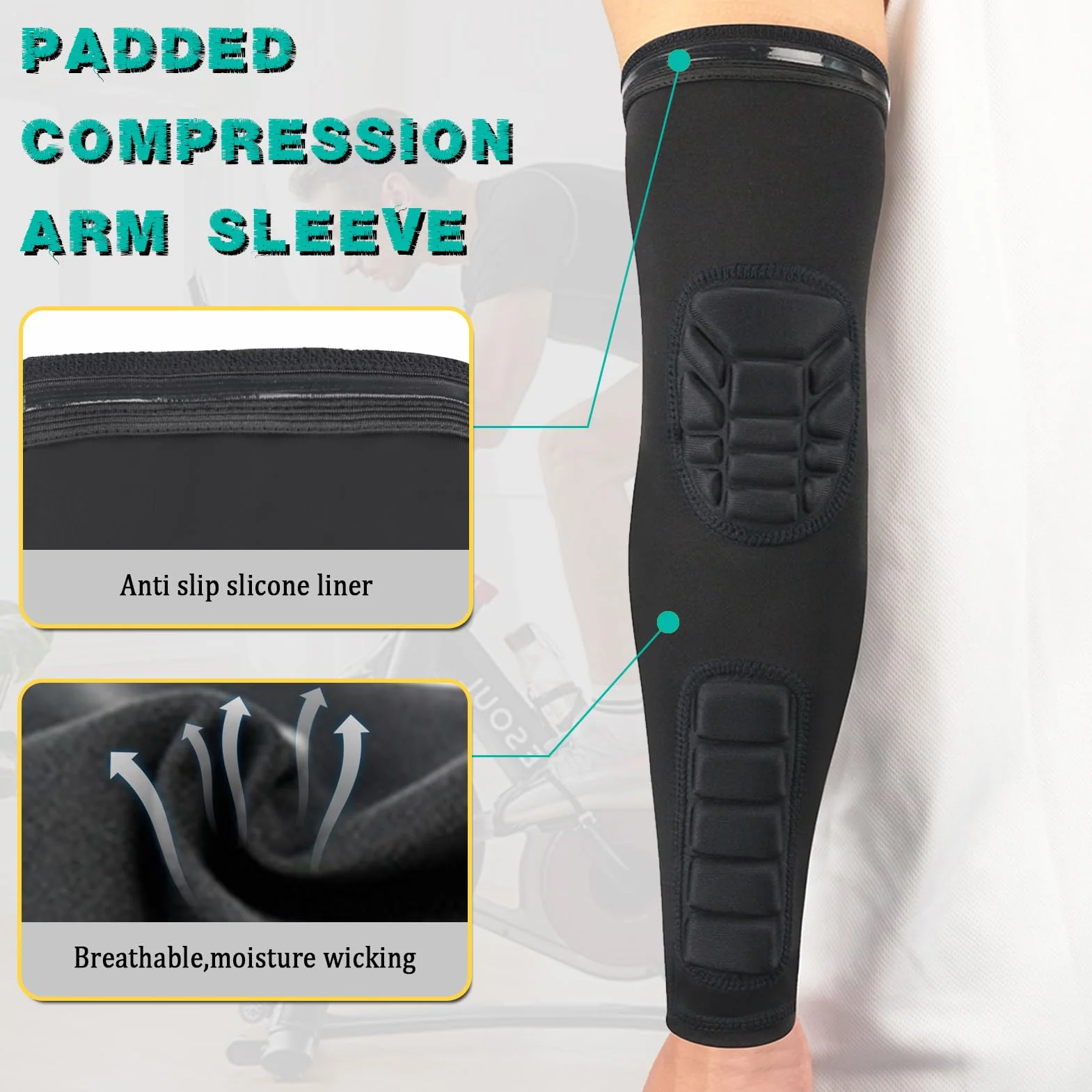 Coudière Basketball Protege Coude Respirable Souple 1 Paire Homme Femmes Protection