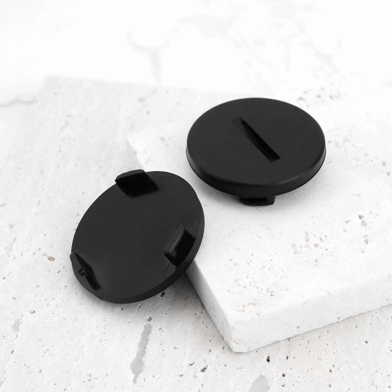 Cache-piles de rechange en plastique 25 mm pour moniteur fréquence cardiaque Wahoo TICKR HRM - Noir