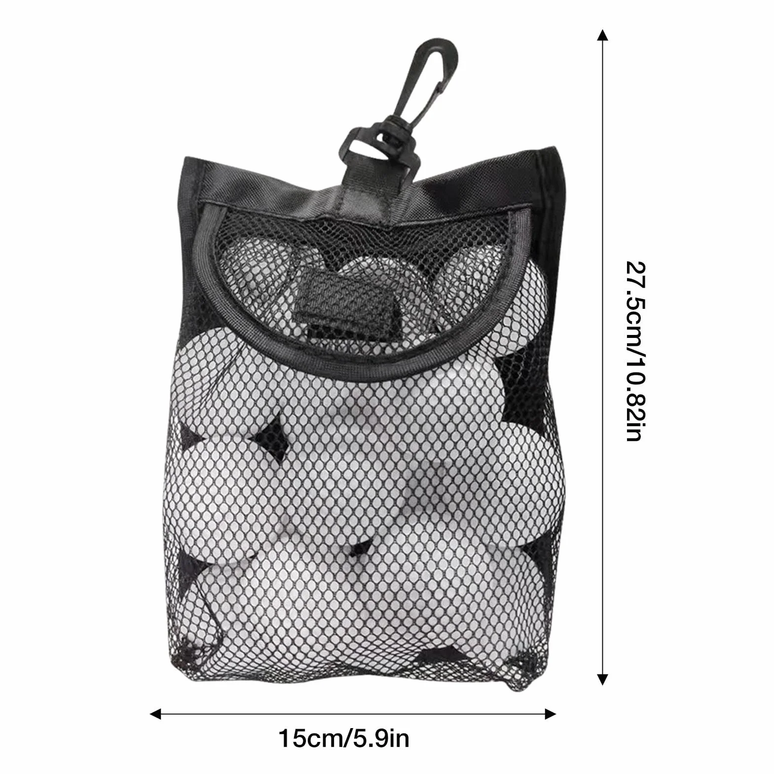 Sacs en maille de nylon pour balles de golf – Sac de rangement filet 18 balles
