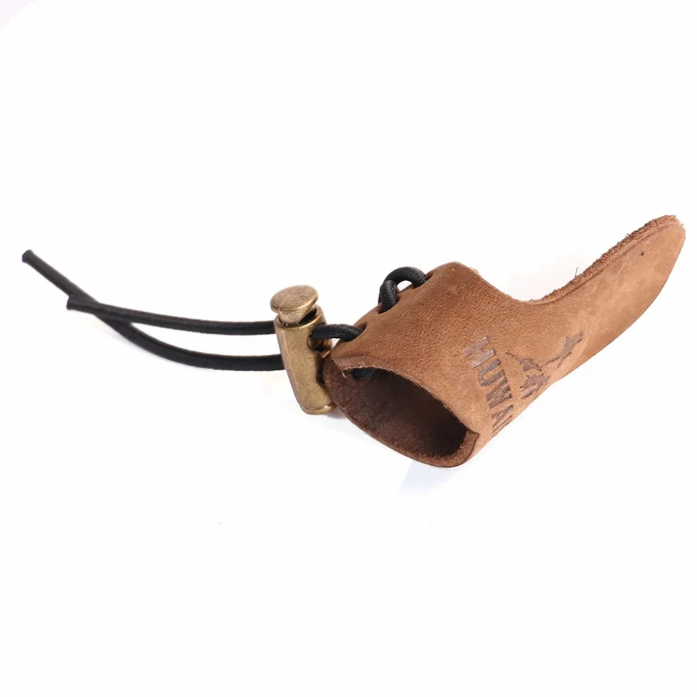 Namvo Lot de 2 gants de protection en cuir avec anneau de pouce
