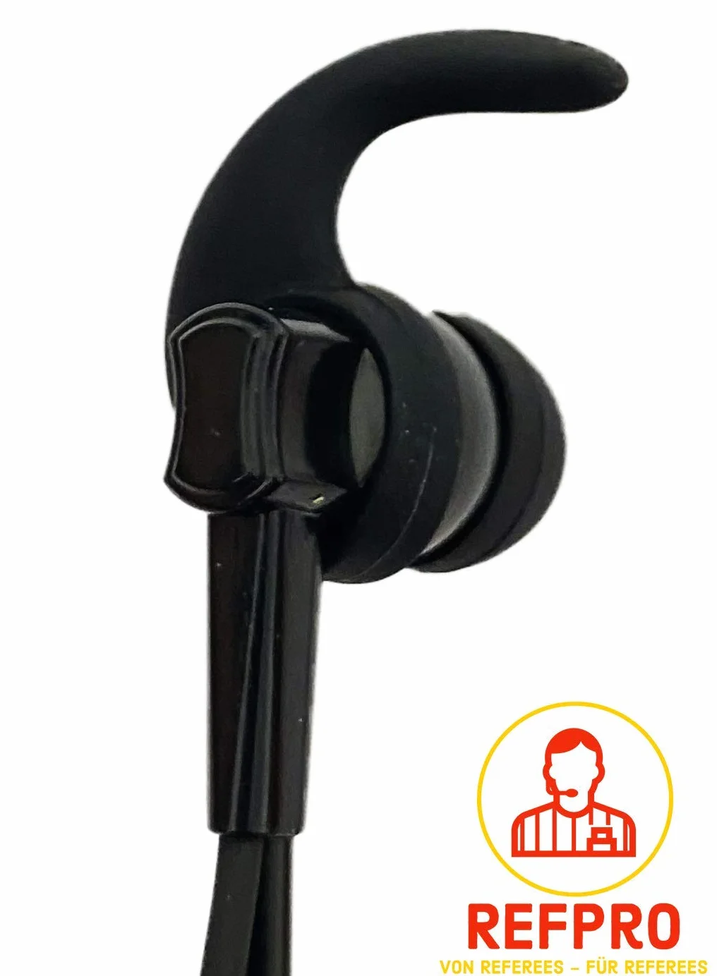 Écouteurs intra-auriculaires pour arbitre avec microphone - Tailles réglables - Résistant