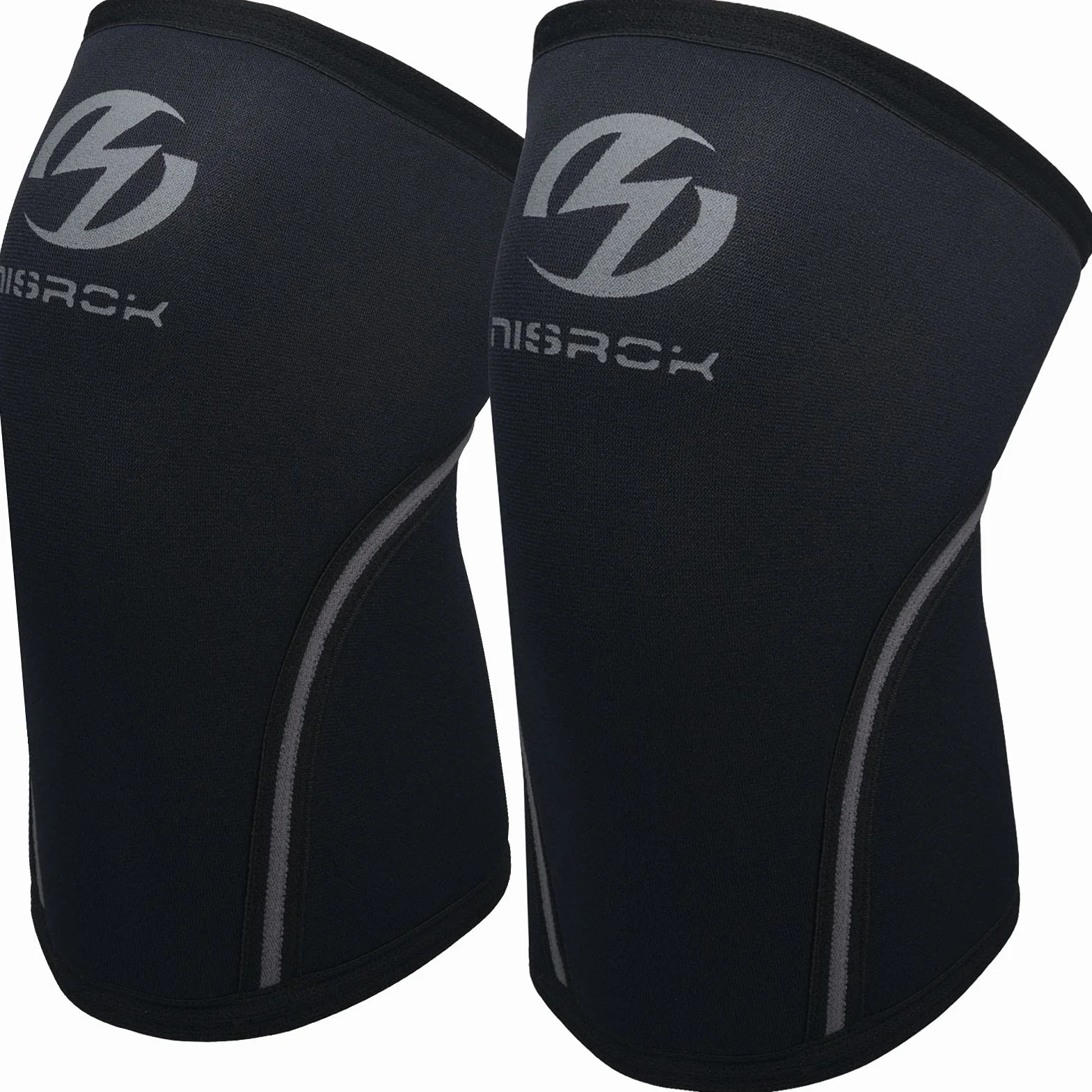 Genouillère Néoprène 7 mm Compression XL Noir pour CrossFit Haltérophilie Powerlifting