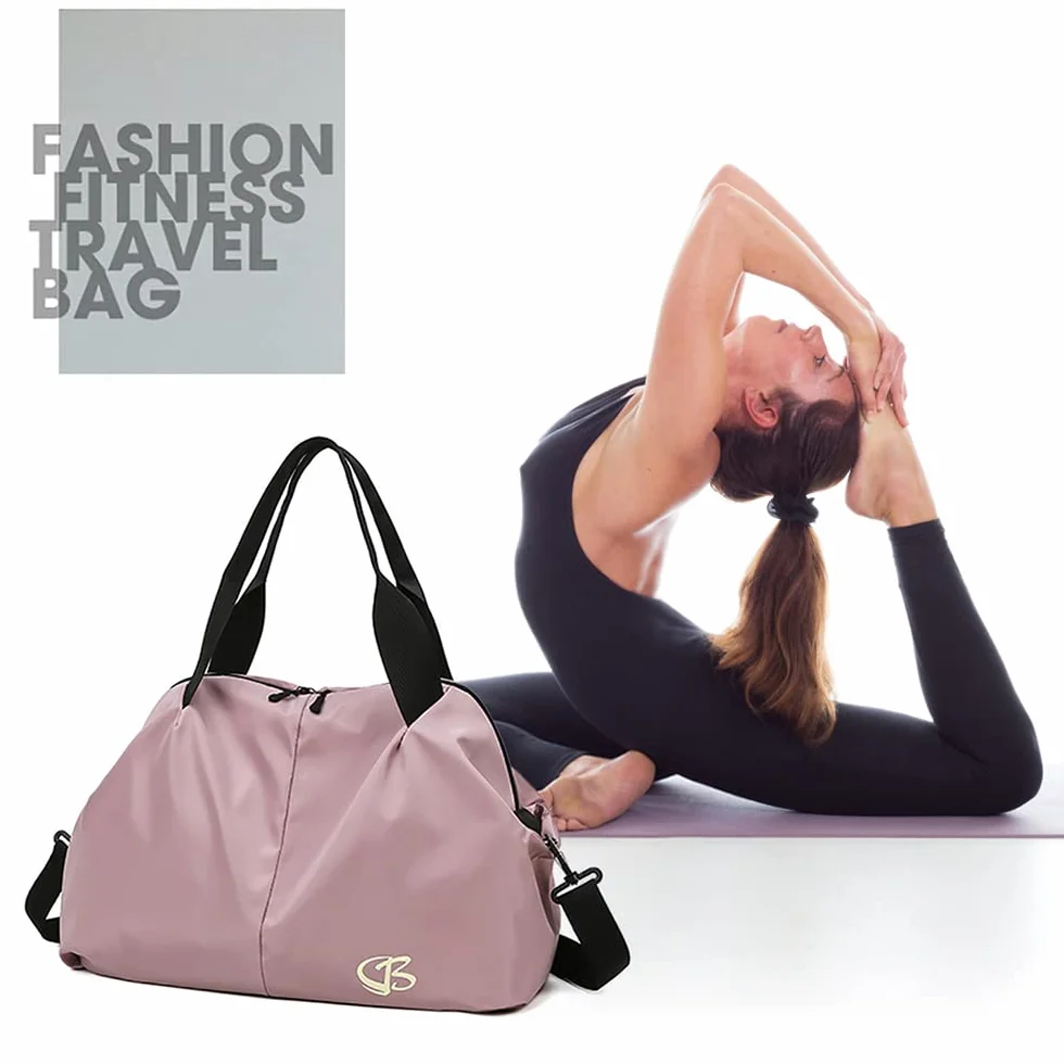 Sac de Sport Femme Imperméable 45x27x20 cm Piscine Voyage Noir
