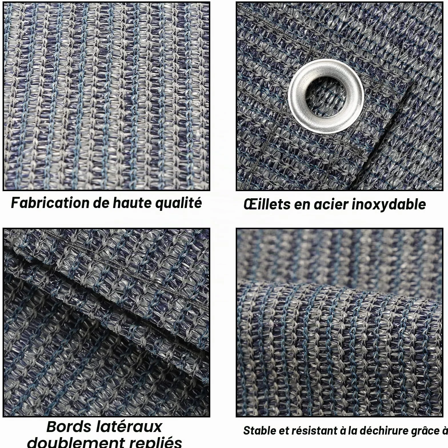 Tapis d'auvent Respirant Antidérapant Lavable pour Camping avec Piquets et Sac de Transport