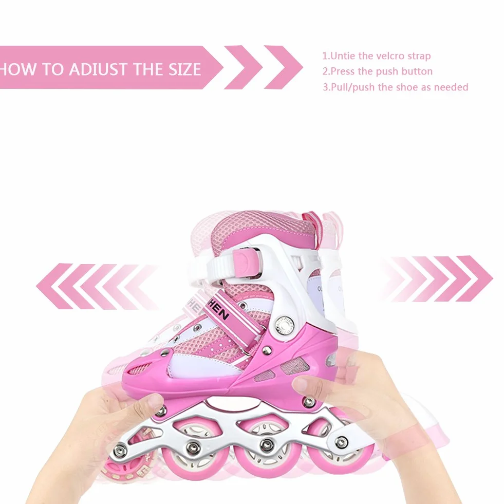 Patin à roulettes 3 en 1 réglables Roller Enfant Fille Garçon Femme