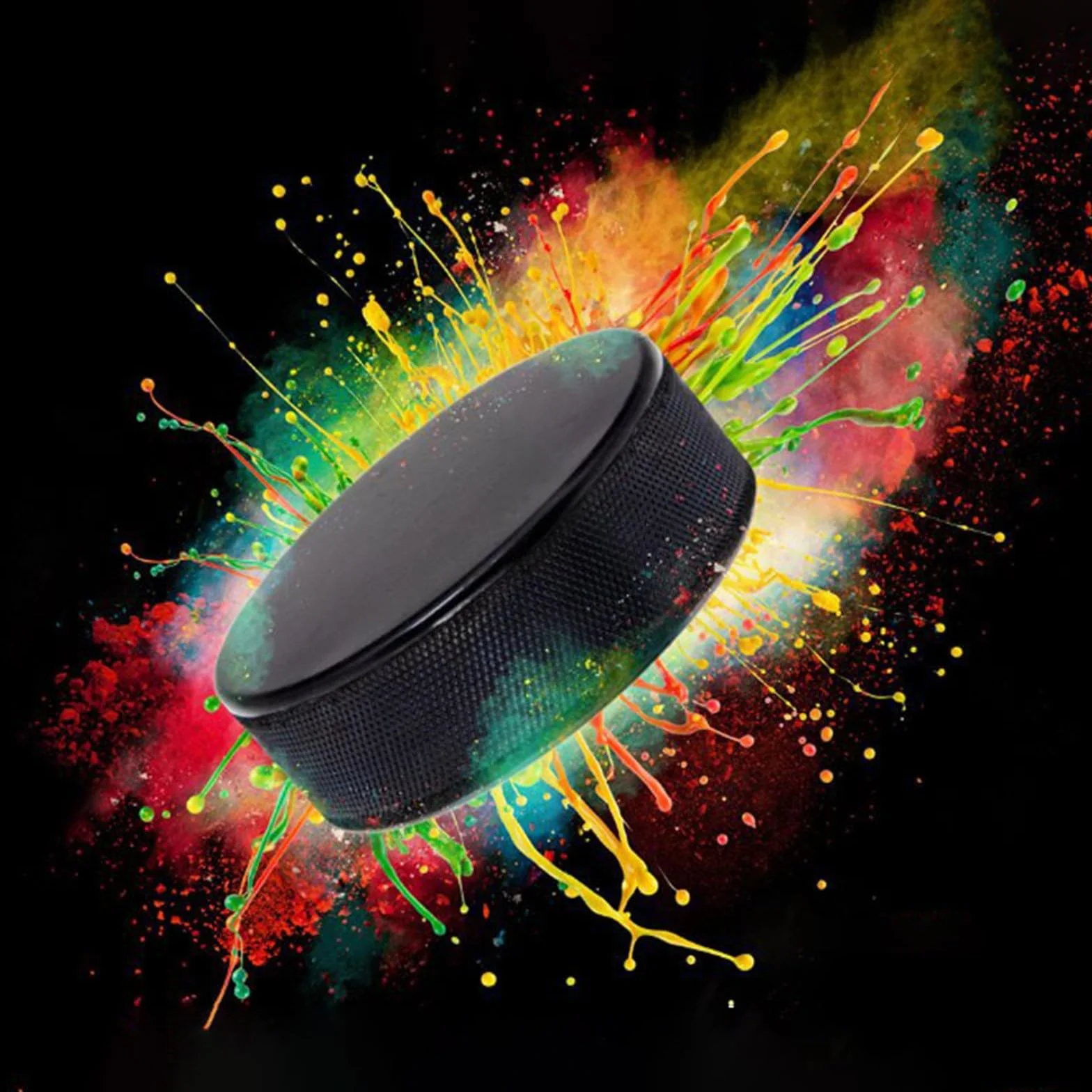Palet de Hockey Personnalisé Photo Nom – Caoutchouc Taille Officielle – Cadeau Entraîneur Joueur