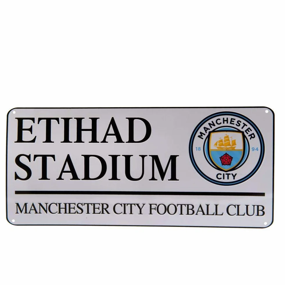 MANCHESTER CITY Plaque de Rue Officielle Multicolore