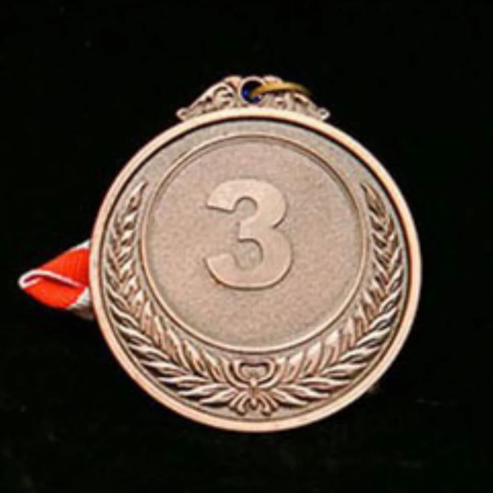 Médailles Métal Or Argent Bronze Style Olympique avec Rubans pour Enfants Jeux Concours Fête