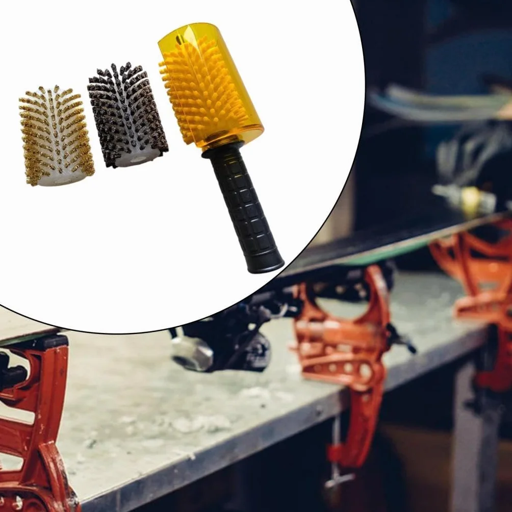 Kit de Brosse à Farter pour Snowboard et Ski, Brosse Rotative Nylon Laiton