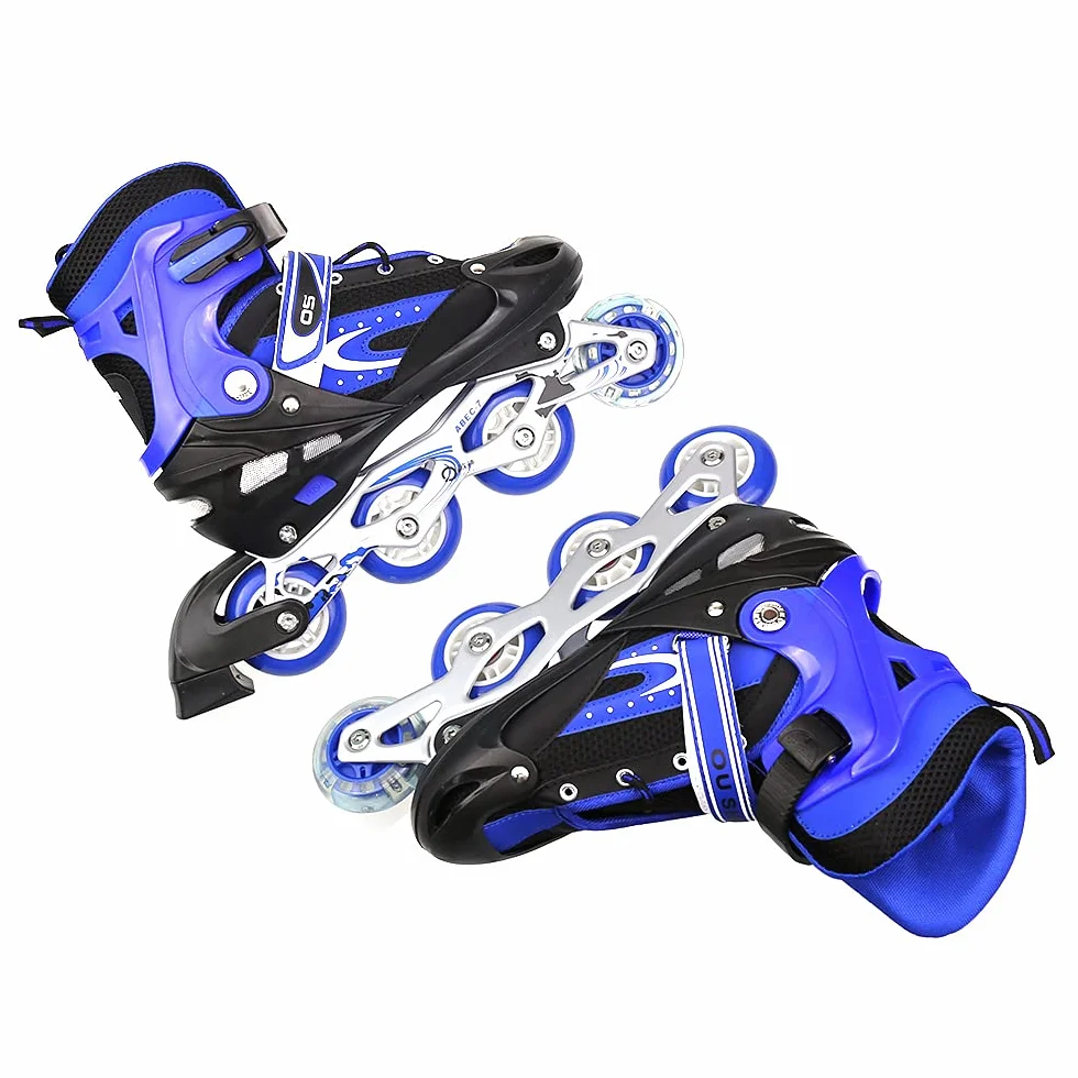 Patins à Roues alignées réglables avec Roues Lumineuses pour Enfants et Adultes