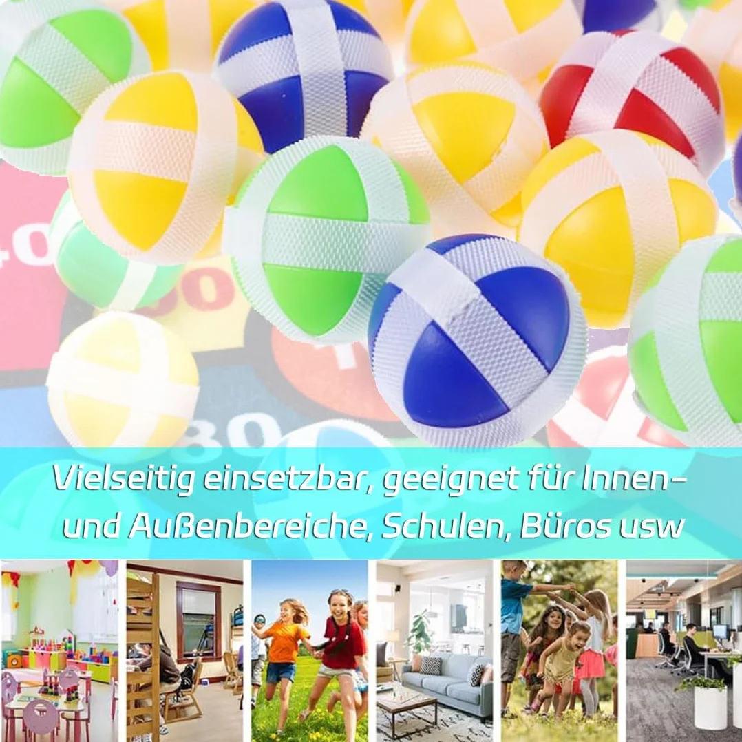 LATRAT Lot de 40 balles pour enfants - Jeu de balles de rechange 8 couleurs