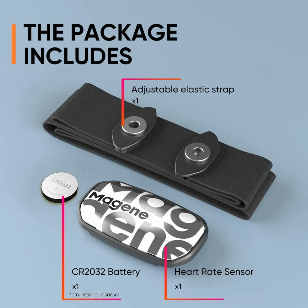 Magene H603 Cardiofréquencemètre Sangle pectorale IP67 Étanche Bluetooth 4.2 Ant+