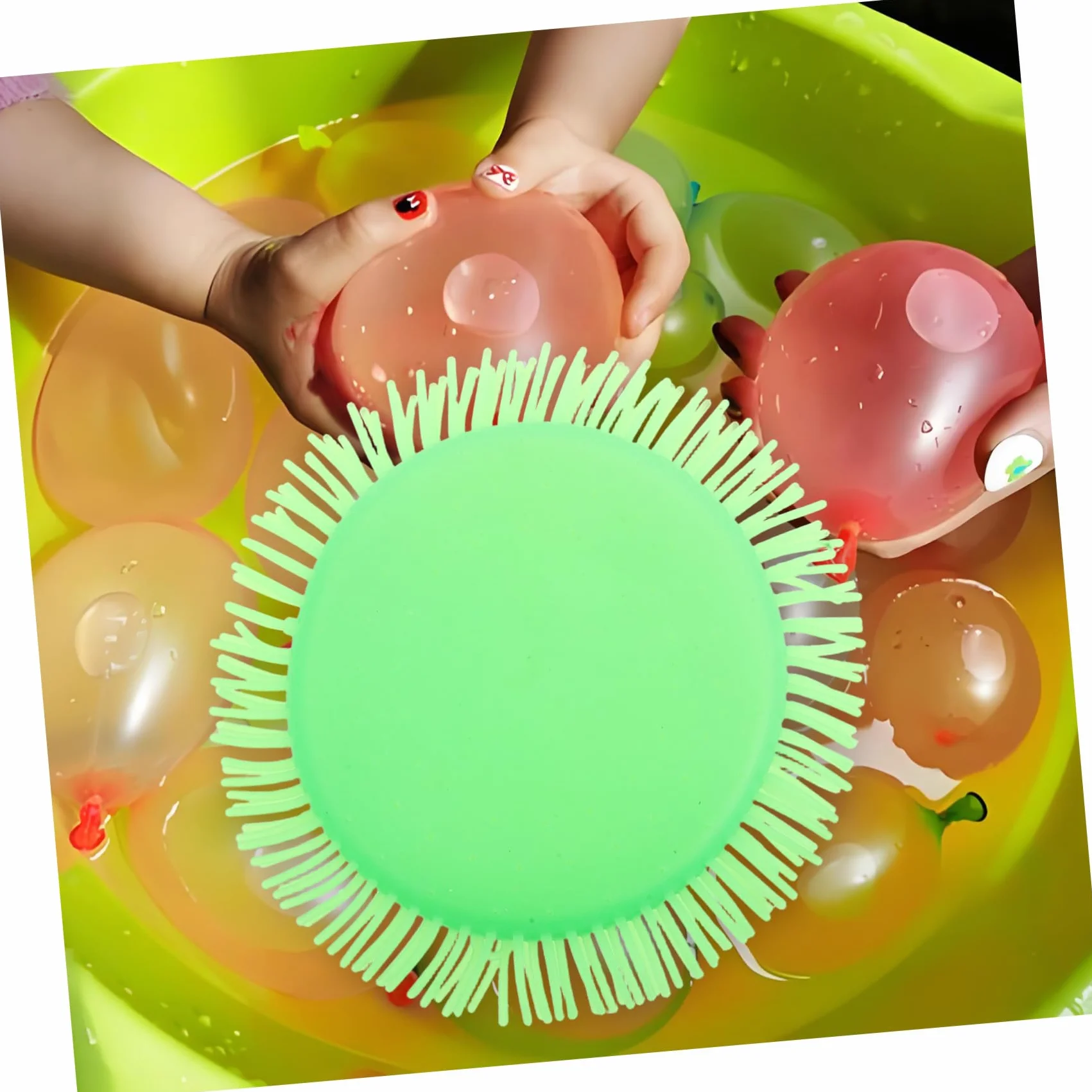 Lot de Disques Volants Aquatiques pour Jeux Eau Plage Piscine Vert 2 Pièces
