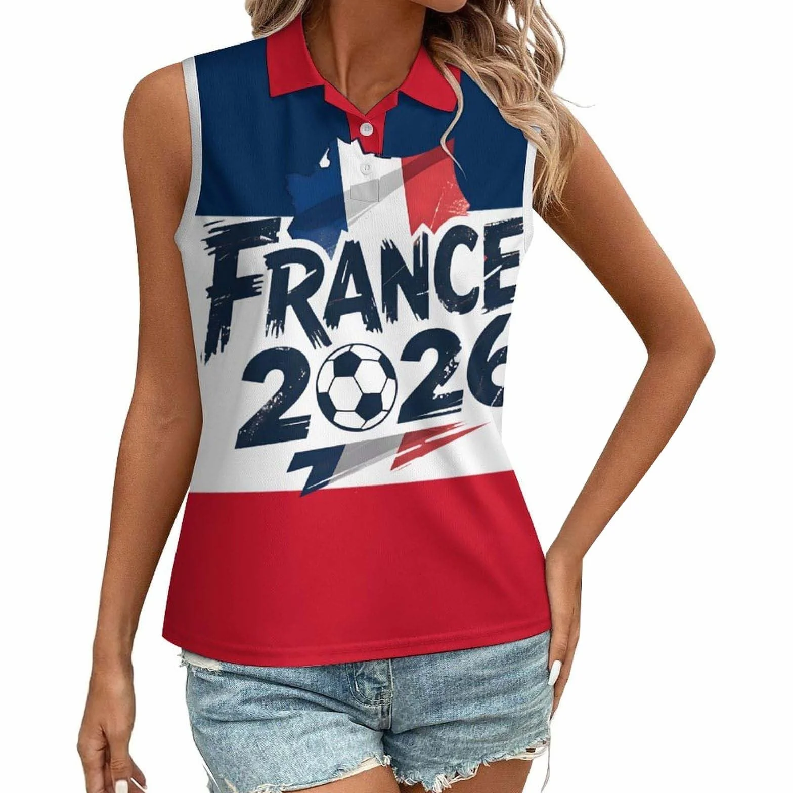 T-Shirt Hommes Coupe du Monde 2026 France Col Rond Imprimé Football Fan Manches Courtes Plusieurs Modèle