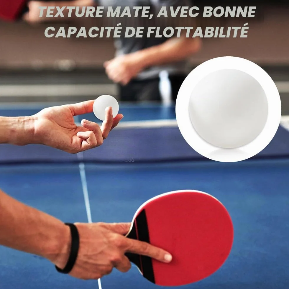 Mizikuu 50 balles de tennis de table blanches plastique entraînement ping-pong