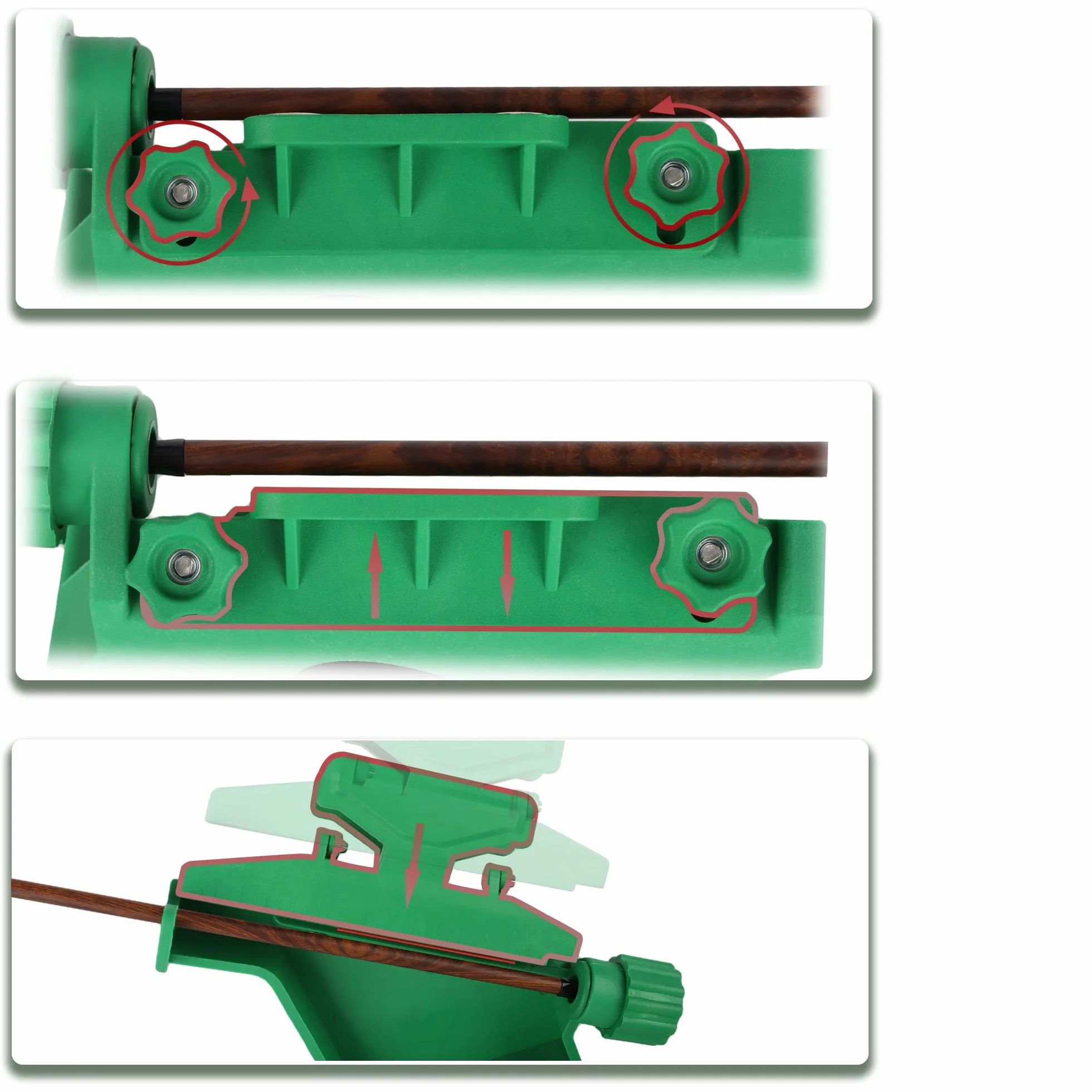 Archery Fletching Jig avec pinces hélicoïdales droites, outil d'autocollant pour flèches arc et arbalète