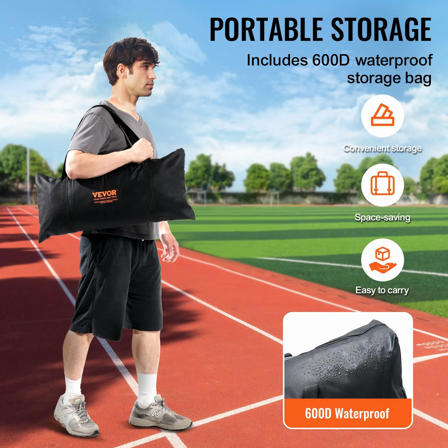 VEVOR Filet d'Entraînement Baseball Softball 238x212 cm, Filet de Protection Portable avec Sac de Transport, Équipement pour Receveur Crosse Football Hockey Jardin