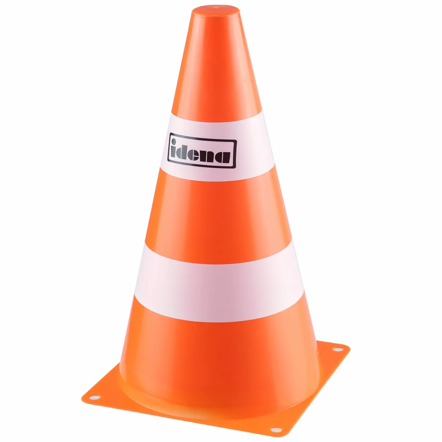 Idena Lot de 4 cônes de signalisation en Plastique Orange 24 x 13,5 cm pour Sport Extérieur