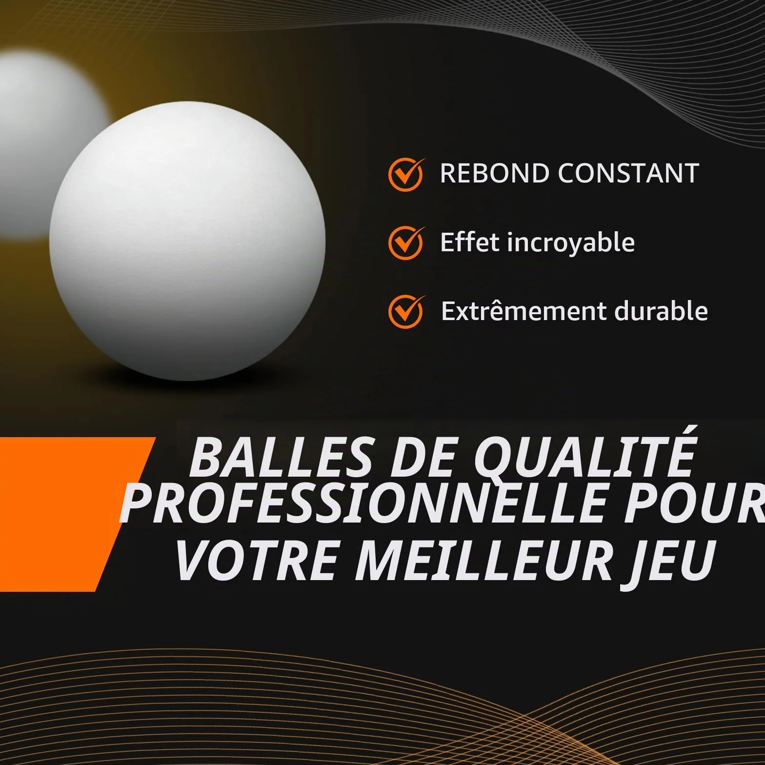Ensemble de fouets de ping-pong avec balles, entraînement et loisirs