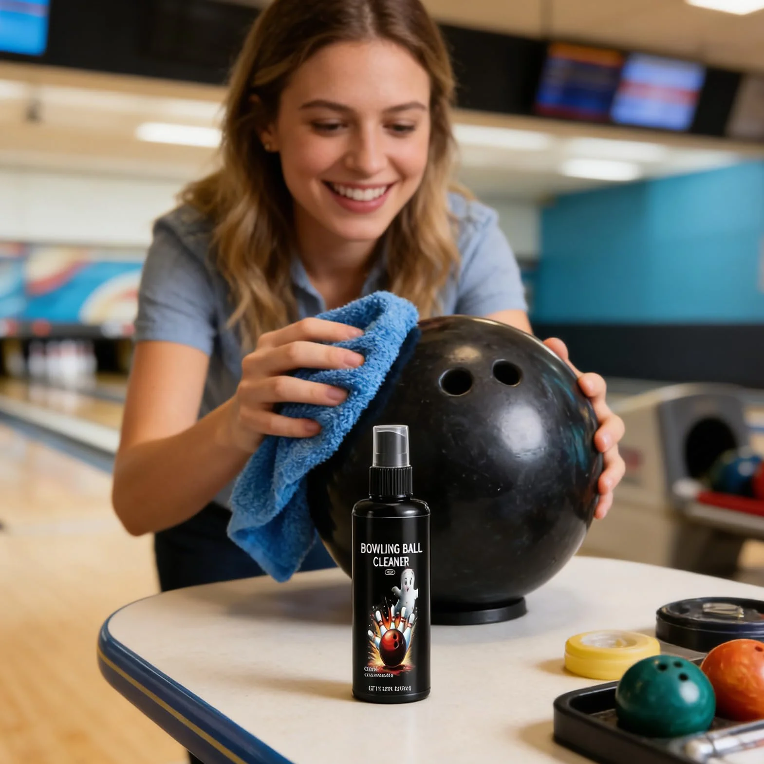 Nettoyant pour Boule de Bowling 100ml - Spray d'Entretien Portable - Élimination des Traces d'Huile