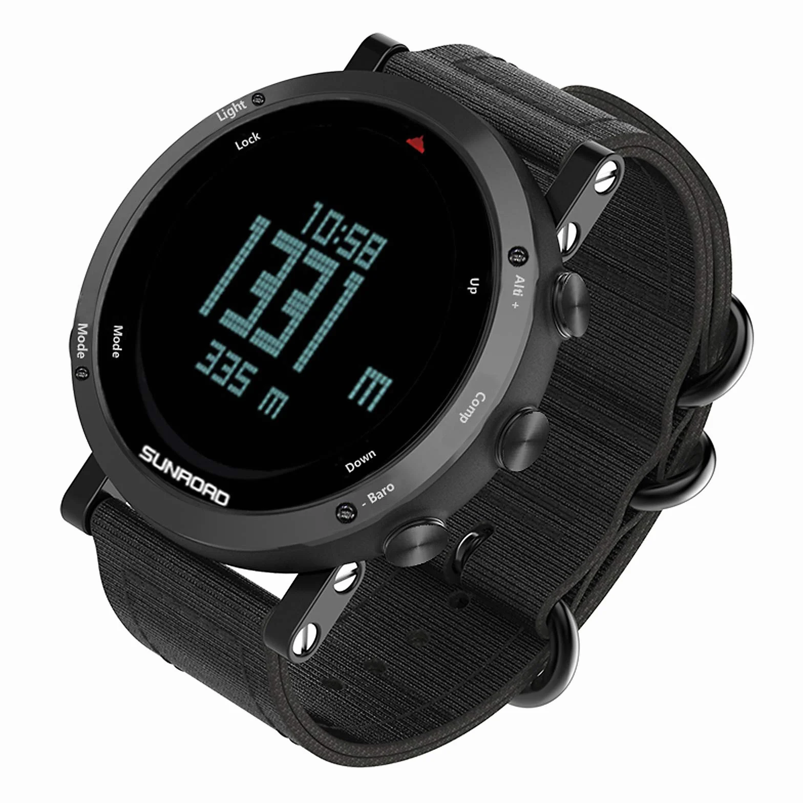 ERYUE Montre Multifonctionnelle Baromètre Altimètre Boussole Thermomètre Prévisions Météorologiques Résistant à l'Eau 50 Mètres Sports Plein Air