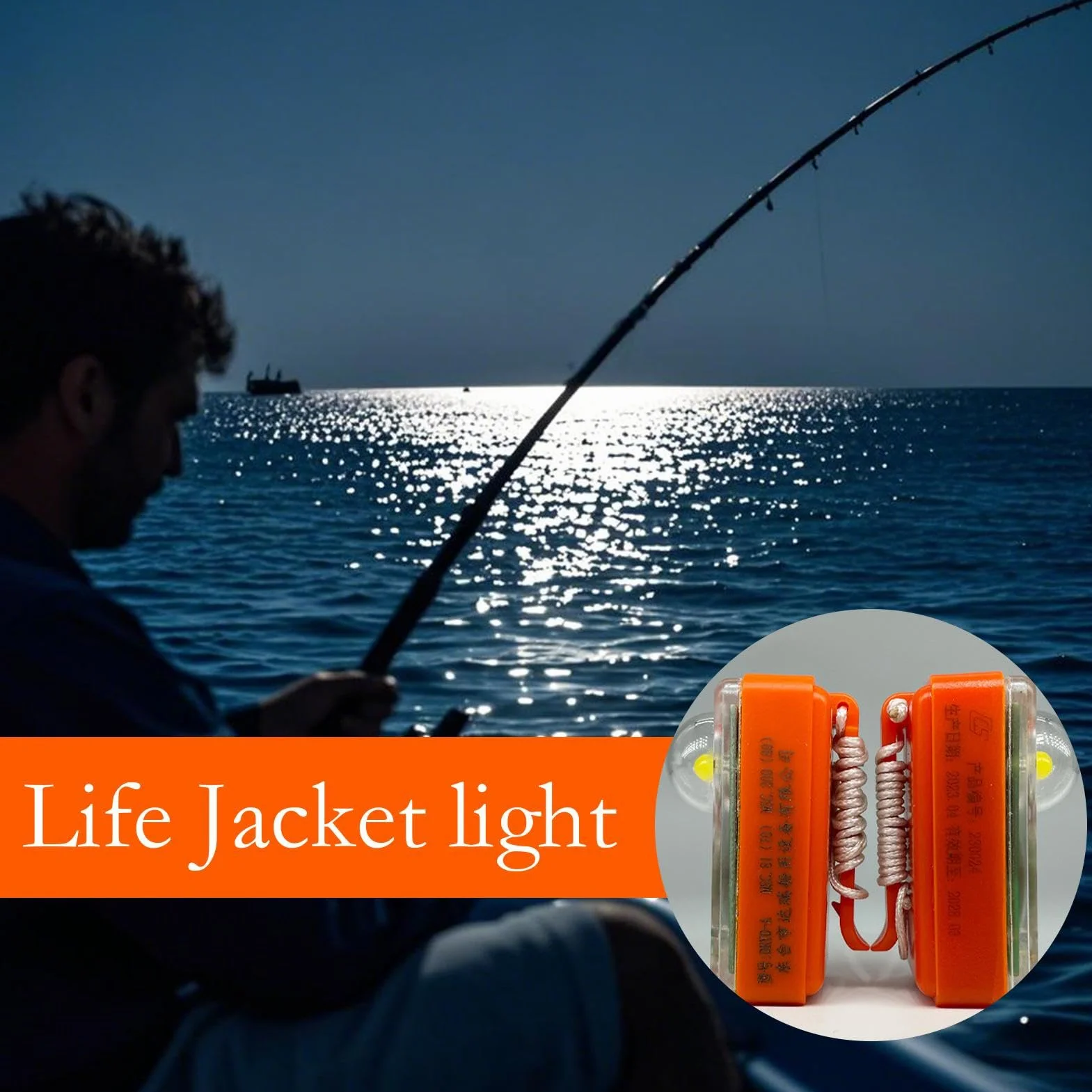 LETROBILES LED Lumière activée par l'eau - Locateur de survie automatique portable - Équipement de sauvetage à faisceau haute intensité, dispositif de sécurité maritime