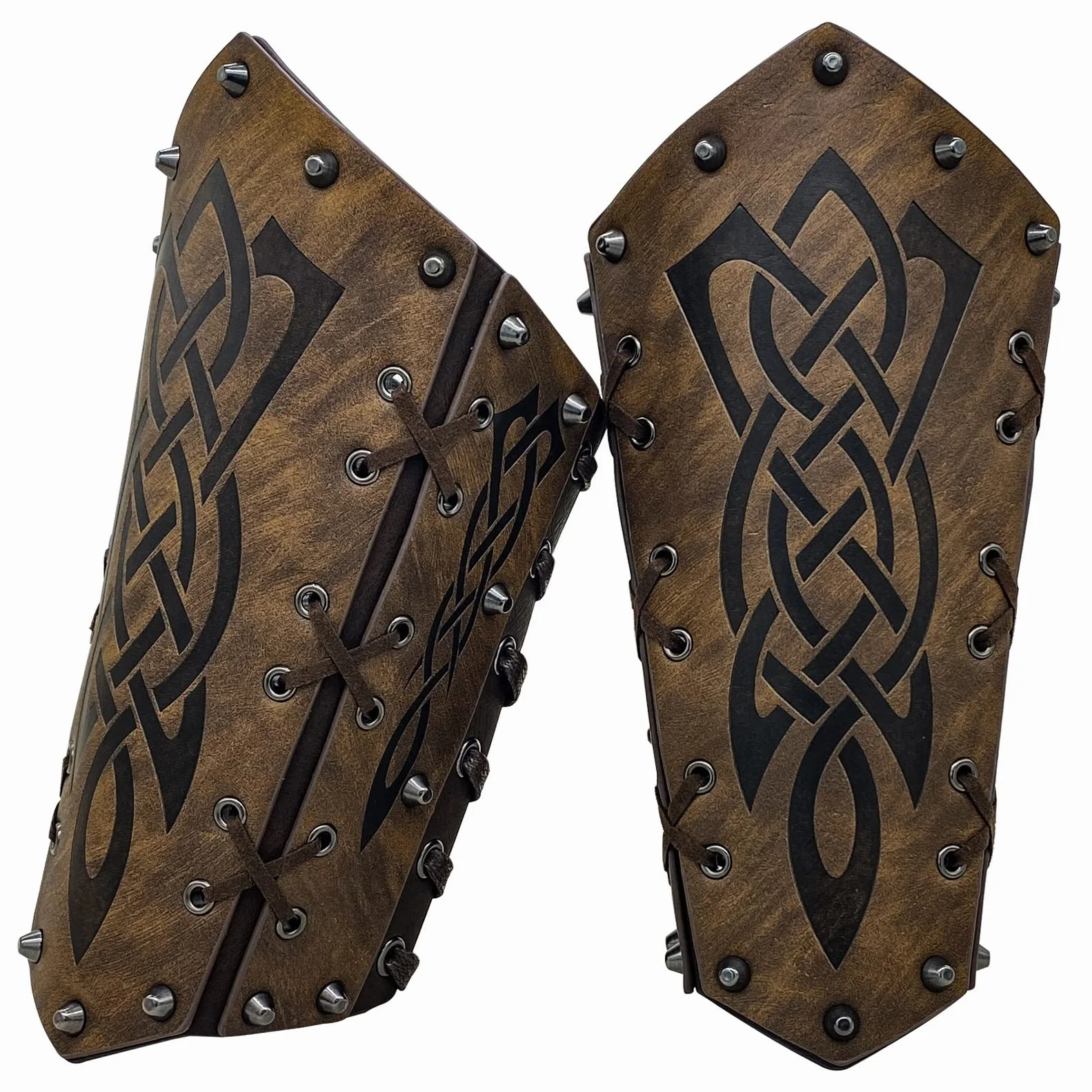 Brassard en cuir rétro médiéval pour tir à l'arc, bracelet Viking LARP Cosplay Renaissance