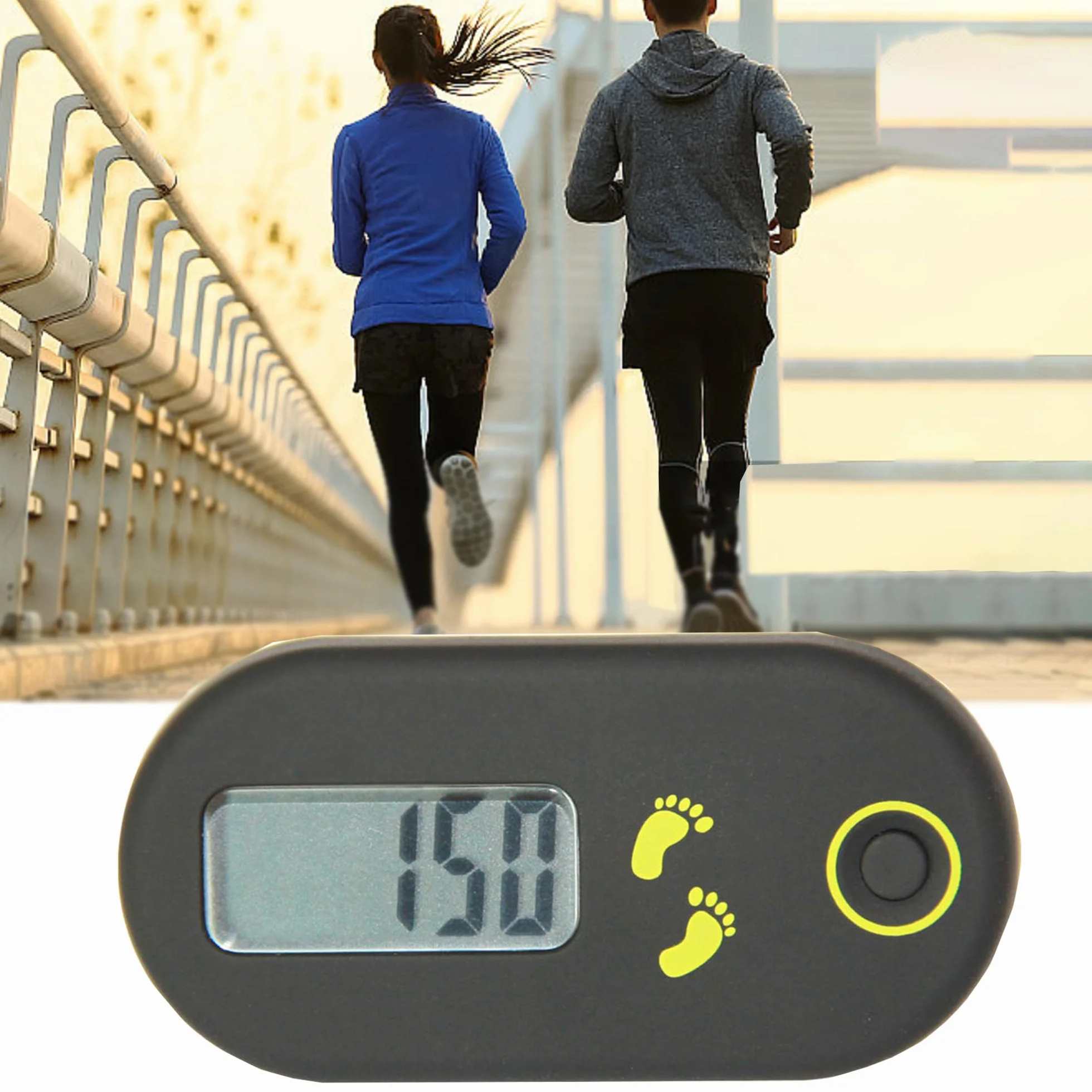 Mini Podomètre Compteur de Pas 3D Affichage Précis