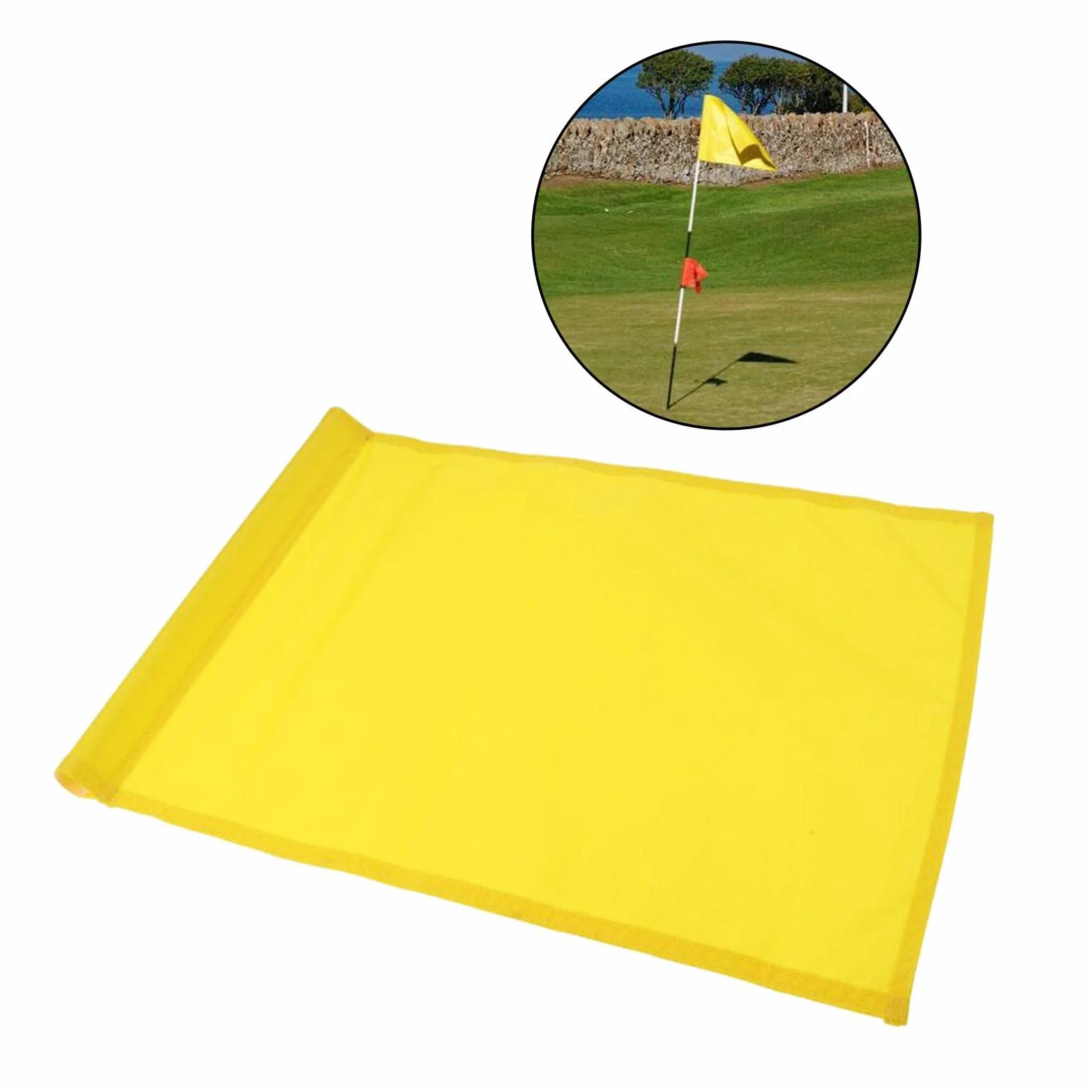Drapeau de golf couleur unie 24,5 cm x 15 cm pour cour blanche