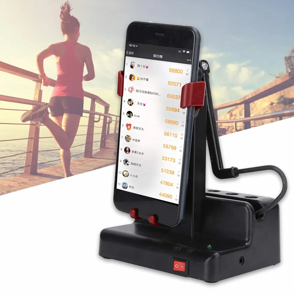 Podomètre pour Téléphone Portable Shaker Automatiquement, Compteur de Pas 6,1 x 4,6 Pouces Rouge Foncé