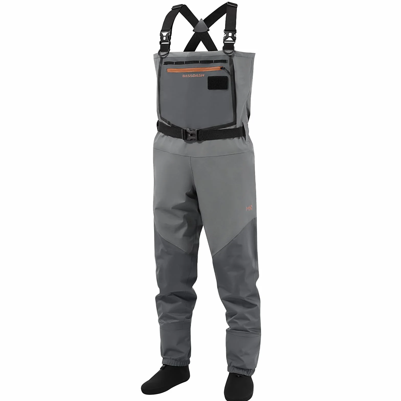 Bassdash Flex Cuissardes en Nylon Respirant Imperméables Pêche à la Mouche