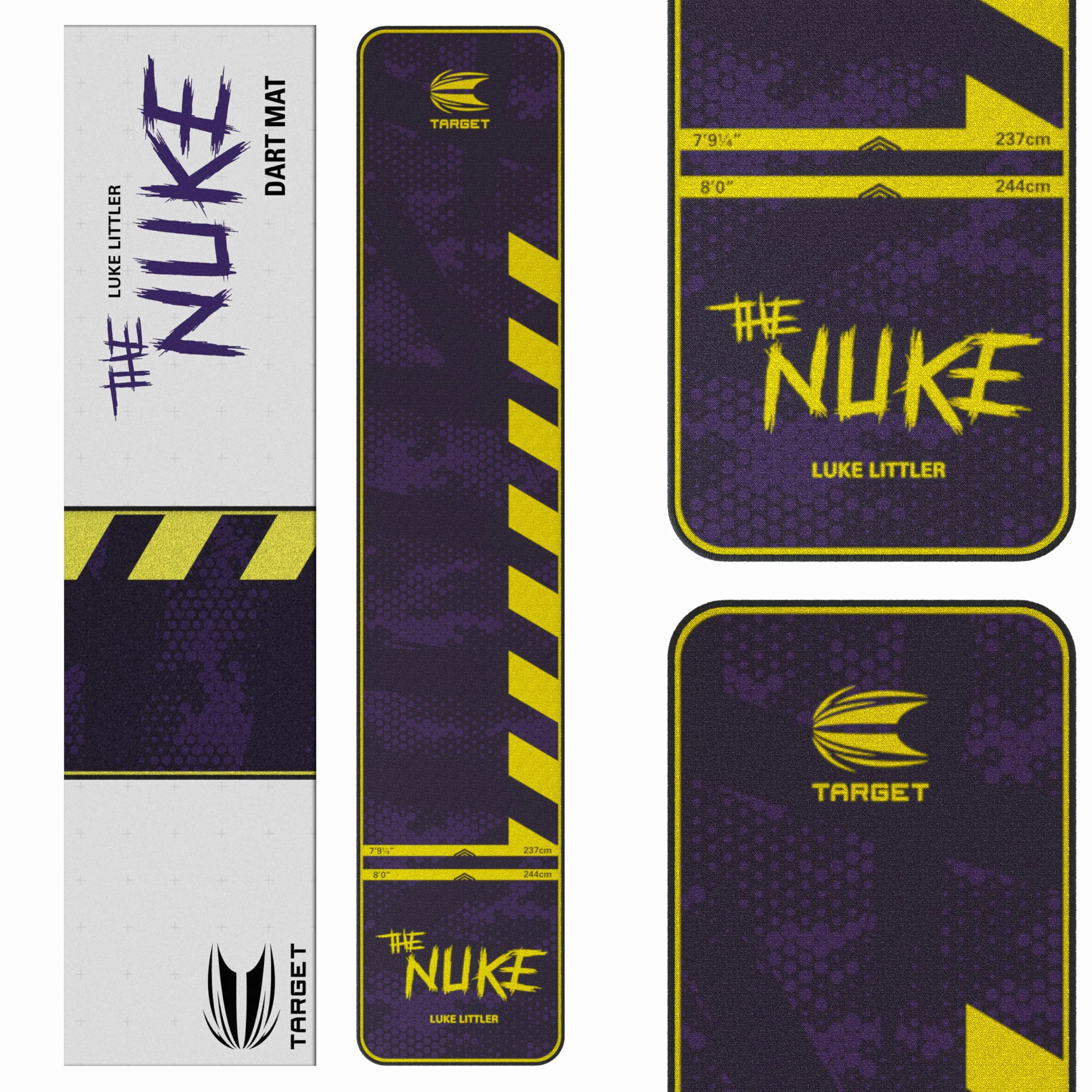 Target Darts Luke Littler The Nuke Tapis de fléchettes antidérapant avec Pointe Souple et Acier