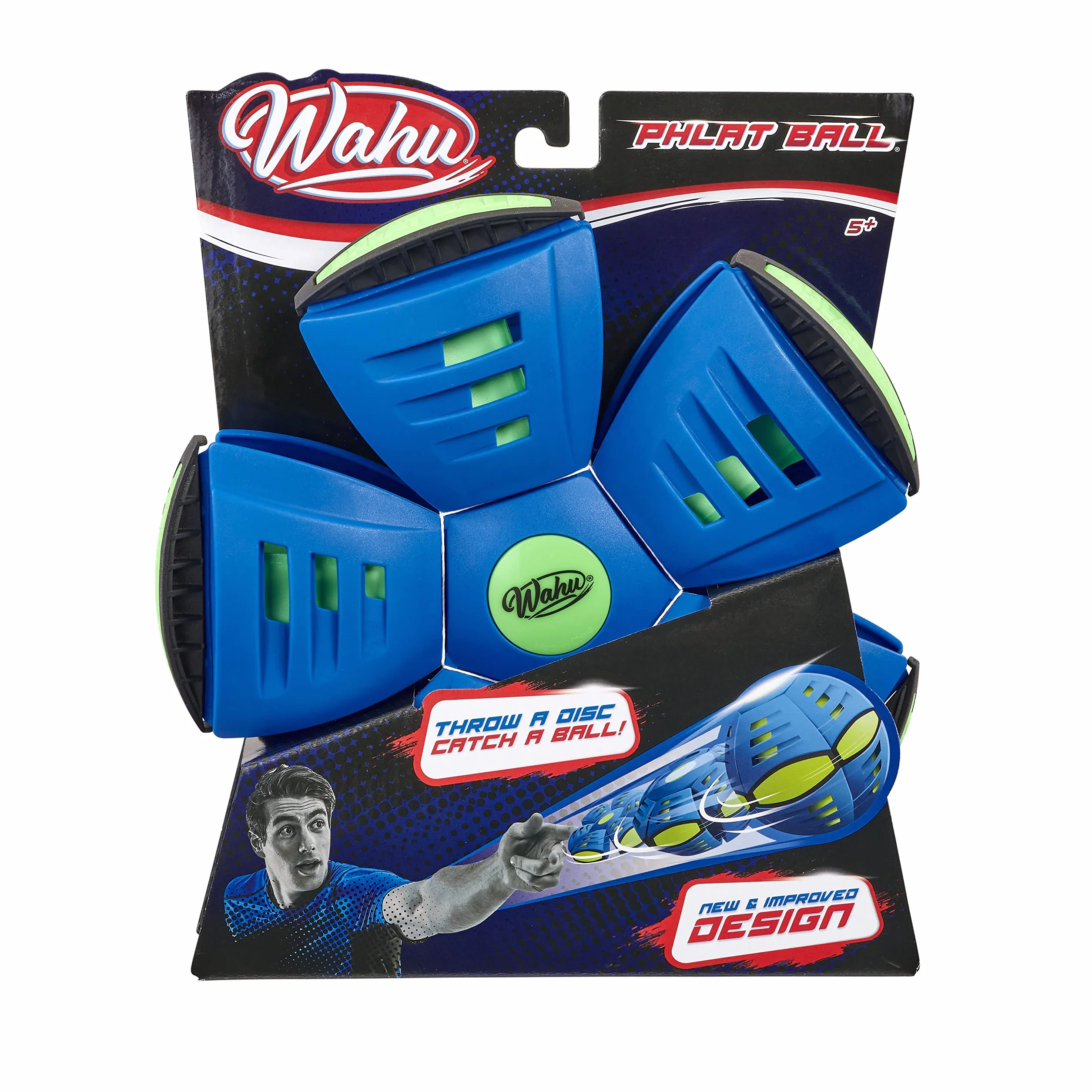Wahu PHLAT BALL Classic Frisbee Volant Transformable Ballon Jeux Extérieur Enfants 5 Ans 15,7cm 22,9cm