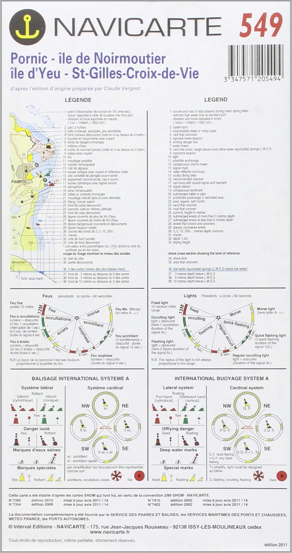 Carte marine Pornic - St-Gilles-Croix-de-Vie