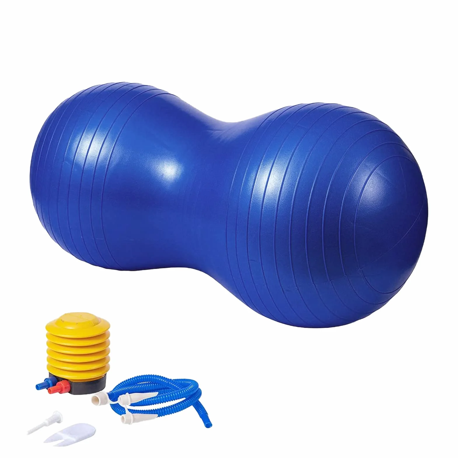 Ballon Gym Cacahuète d'Exercice pour Yoga, Grossesse, Accouchement et Fitness (Pompe Incluse)