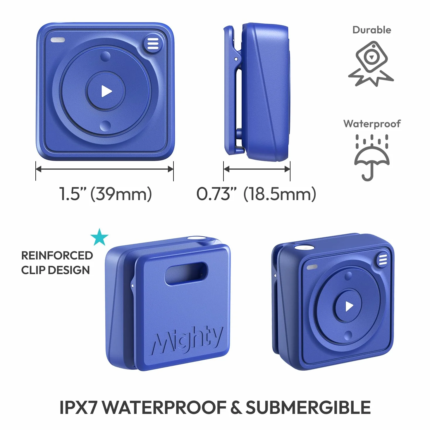 Mighty Wave 2026 IPX7 Spotify Amazon Music Player étanche avec casque filaire natation musique podcasts
