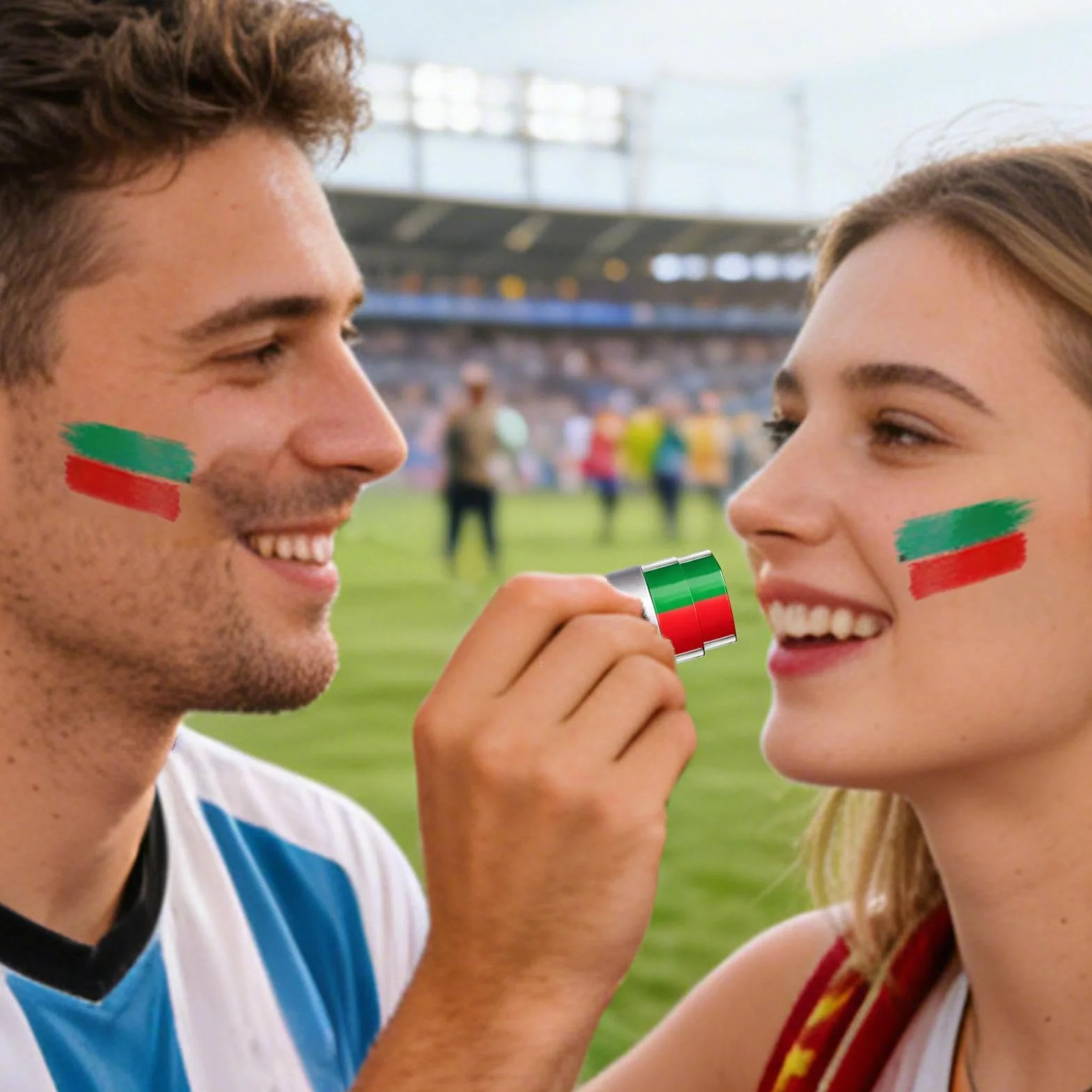 Peinture Faciale Coupe du Monde 2026, Maquillage Drapeau Pays Résistant À La Transpiration, Bâton Visage Patriotique