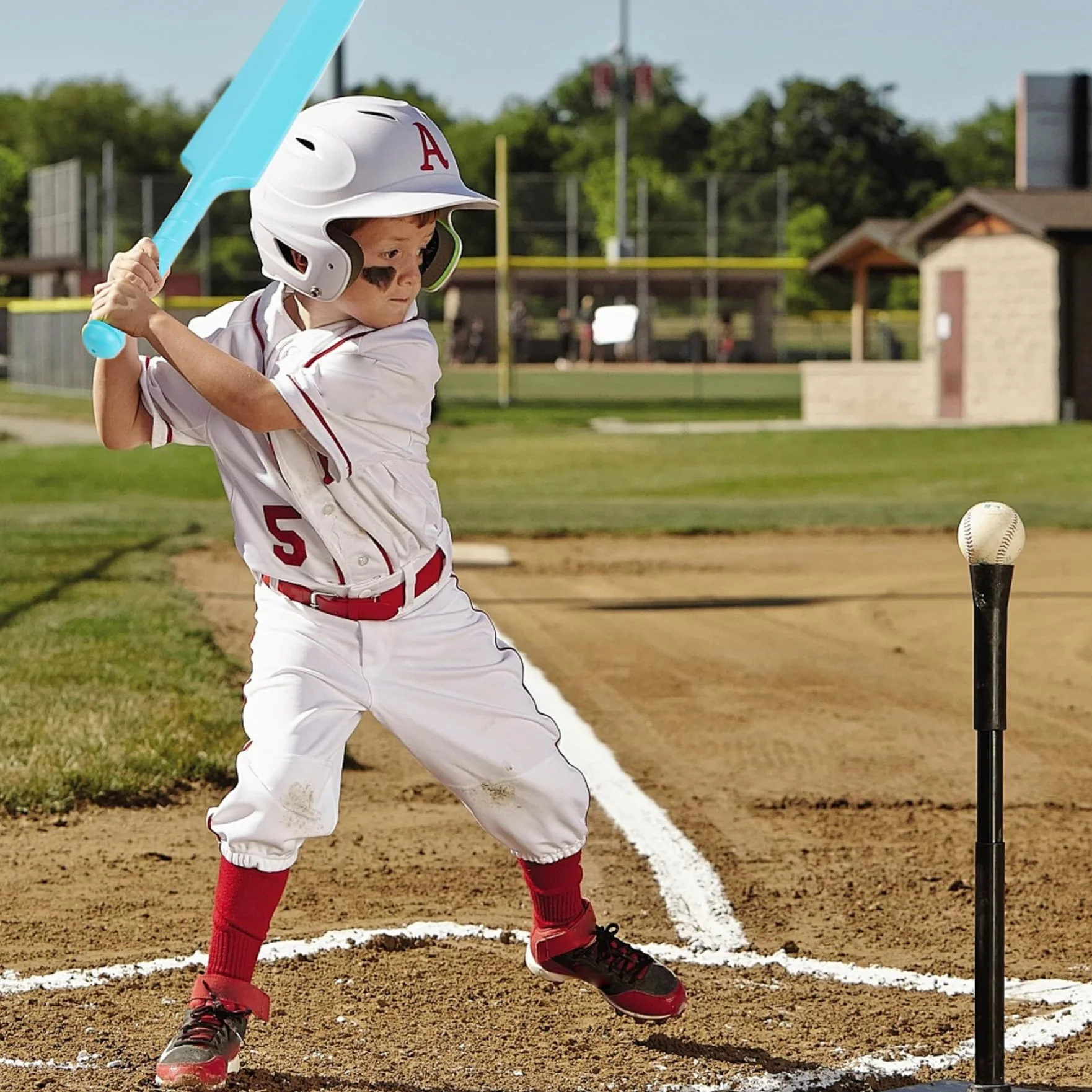 Ensemble de Cricket pour Enfants, kit de Cricket avec Batte ABS, souches, 2 balles, Jeu d'interaction Parent-Enfant