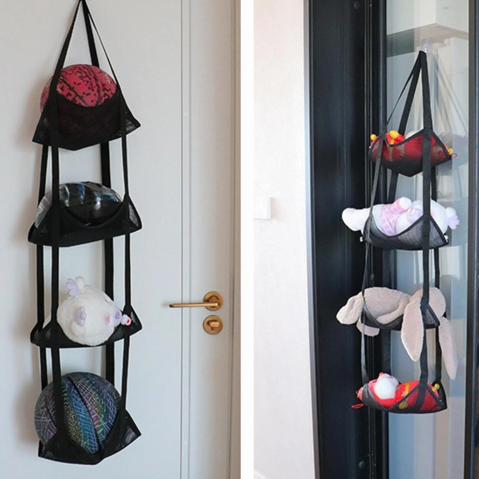 Harilla Filet de Rangement Mural Vertical pour Ballons de Sport, Garage