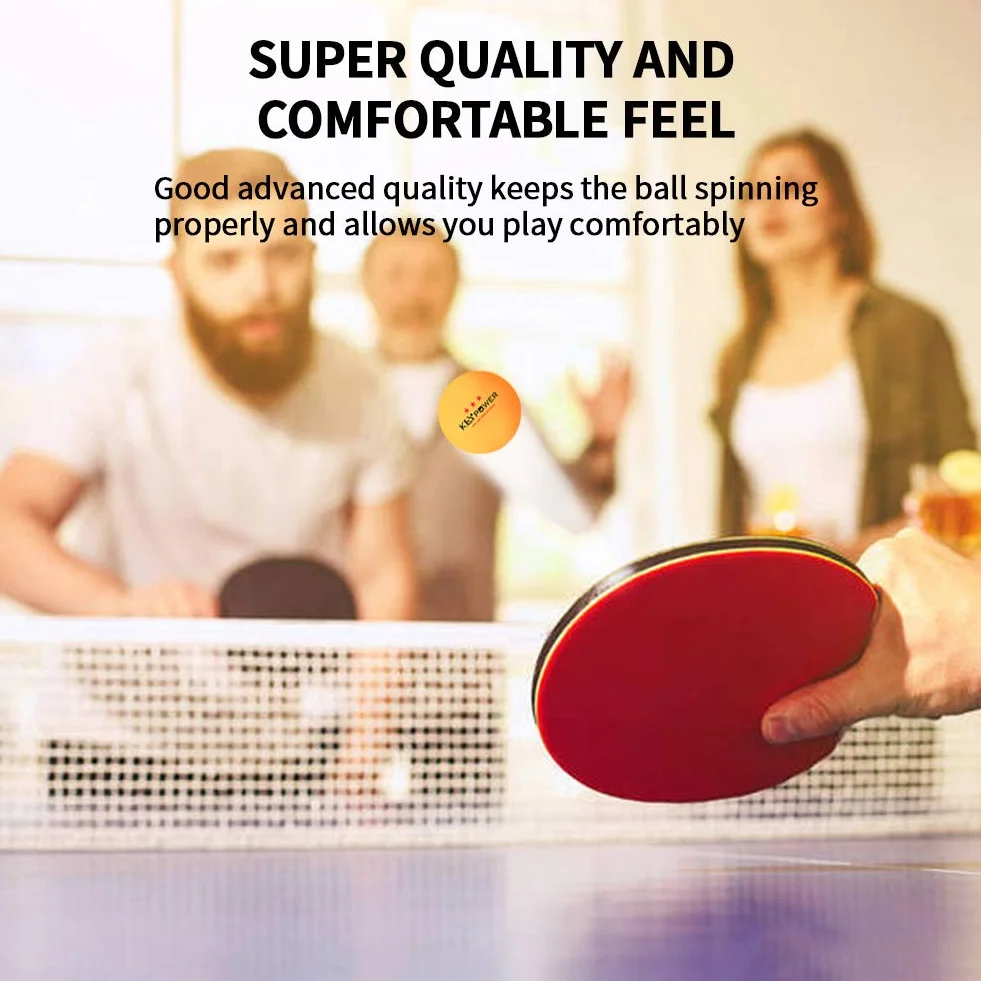 Lot de 100 Balles de Tennis de Table en Résine ABS 40 mm 3 Étoiles