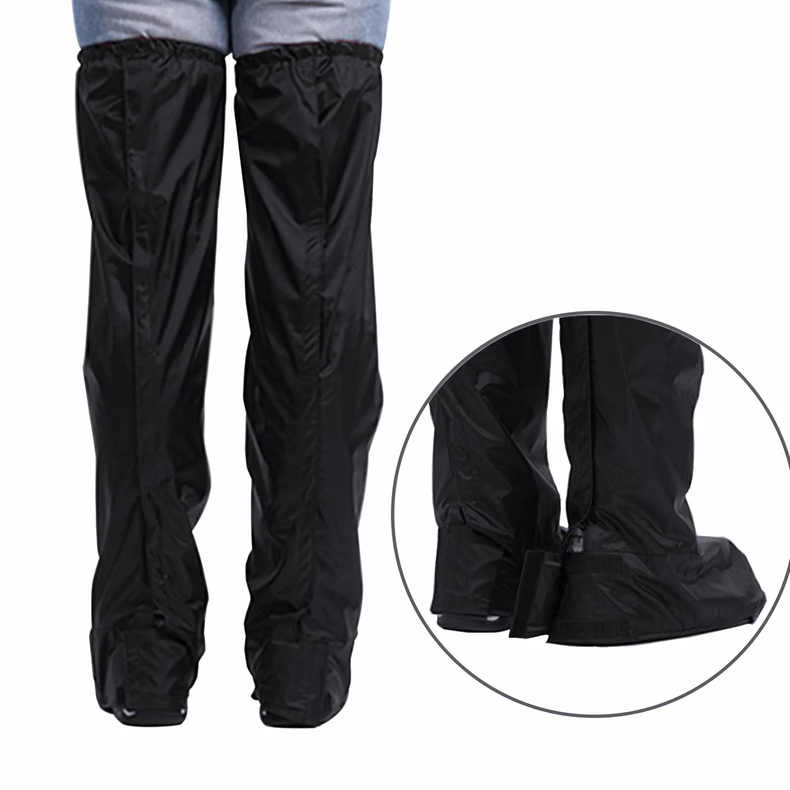 OhMill Pantalon Imperméable Cyclisme Jambes Pieds Protège-Jambes Étanches Ajustable Moto Vélo VTT